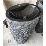 SK-032, lavabo de piedra negro