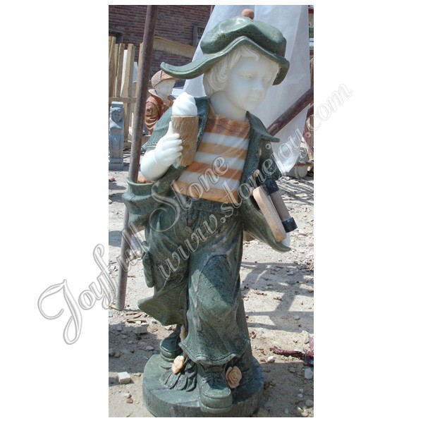 KC-726, Coloured Marble Child Garden Statue