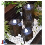 Basalt water pillar fountains