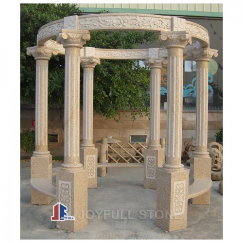 Hand Carved Solid granite stone Outdoor Gazebos