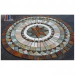 Stone medallion floor stone pattern pavings