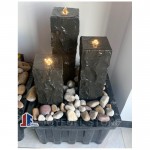 Natural split basalt 3 columns landscape fountain kit