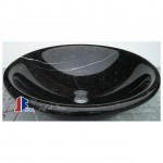 Nero Marquina black marble vessel sinks