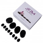 Hot stone massage set 16 pieces basalt energy stone