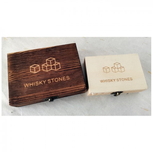 Whisky stones with wooden box