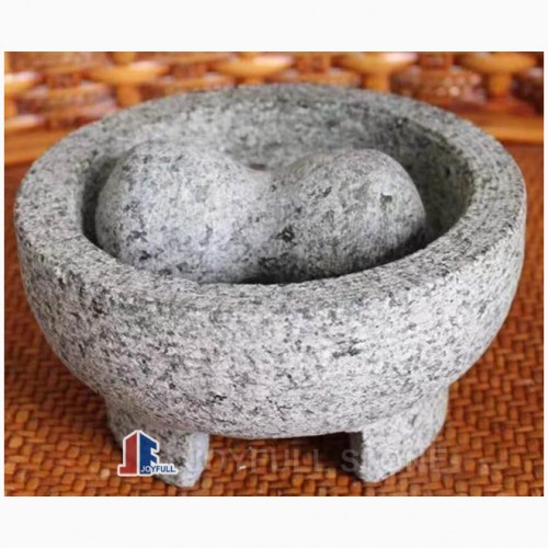 Rough finish stone pestle and mortar set