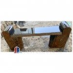 Basalt stone bench table set furnitures