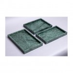 Home Decorative Modern Green Square Marble Serving Tray