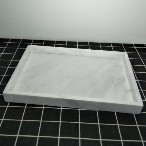 New Design White Square Marble Storage Vanity Trinket Tray