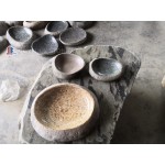 River stone bowls and trays safety for food