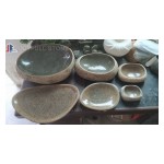 River stone bowls and trays safety for food