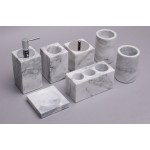 Dark grey Marble bathroom accessories 7 pieces a set