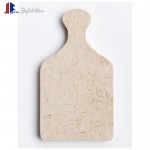 Beige marble cheese board oval shape