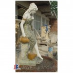 Marble lady fountain for swimming pools