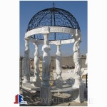 European Marble gazebos with 6 Greek maiden pillars