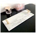 Large Rectangular Black Marble Decorative Vanity Tray for Home /Hotel Décor