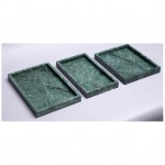 Home Decorative Modern Green Square Marble Serving Tray