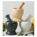 Colorful Marble Mortar and Pestle for Kitchen
