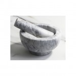 Round White Marble Mortar and Pestle Sets