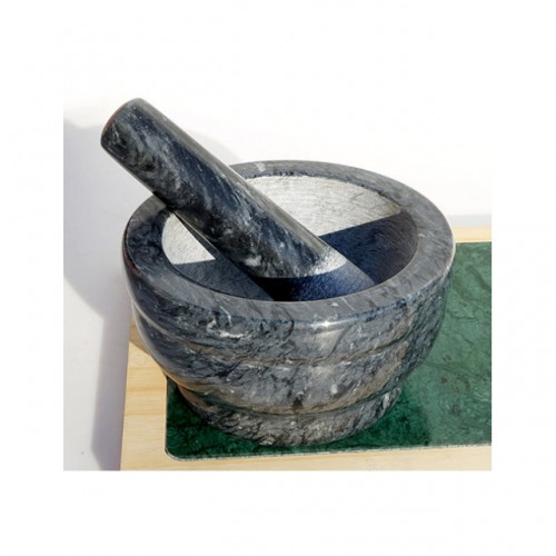 Kitchen Black Marble Pestle and Mortar sets