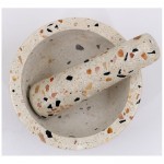 Terrazzo Stone Mortar & Pestle Sets