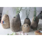 Decorative River stone vase river stone candle holders