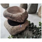 Jarrón de piedra natural de río para decoración del hogar 