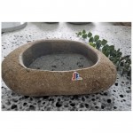 Jarrón de piedra natural de río para decoración del hogar 
