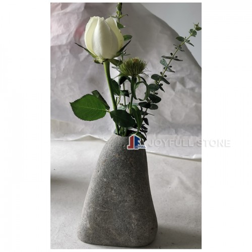 Florero pequeño de piedra decorativa casera moderna 