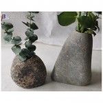 Florero pequeño de piedra decorativa casera moderna 