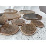 River stone bowls and trays safety for food