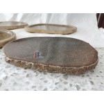 River stone bowls and trays safety for food