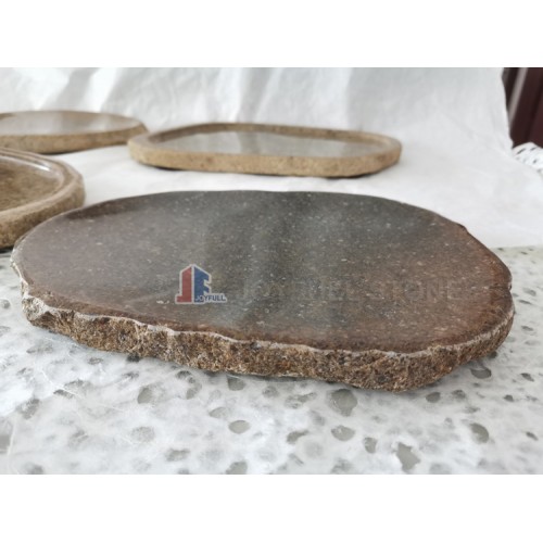 Home Decorations Natural River Stone Tray 