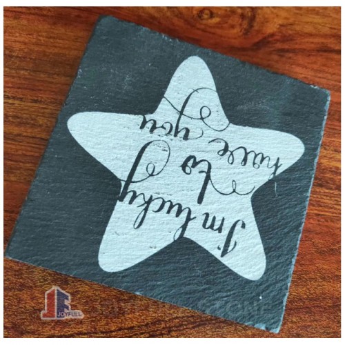 Trademark Square Slate Drink Coaster