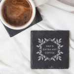 Handmade Stone Slate Drink Coaster Set With Holder