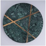 Green marble tray with Gold Satin Brass Accent Lines