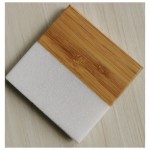 Acacia wood and white marble coasters marble home decoration