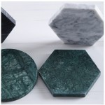 Coaster set marble with gold lines green marble coaster