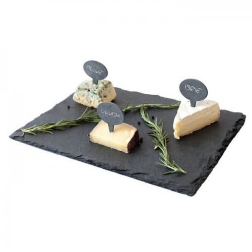 Slate and wood cheese board slate plates