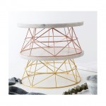 Marble cake racks cake stand with metal base