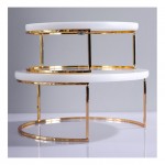 Home Décor Marble Cake Stand Rack with metal frame