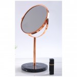 Marble Base Art Decorative Table Vanity Mirror with metal frame