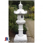 Granite pagoda and lanterns for Japanese garden