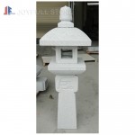 Hand carved grey granite pagoda lantern for Japanese garden building