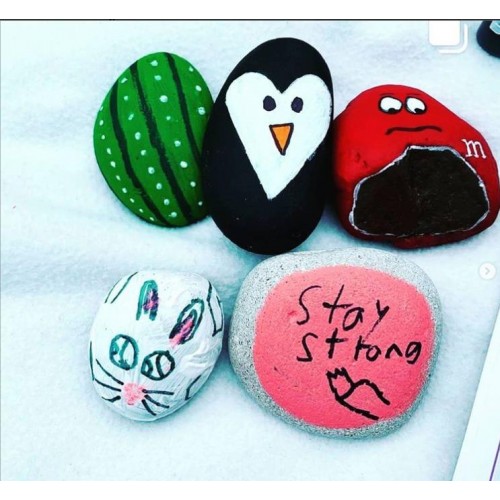 Natural Stone Painting Pebble for gift