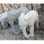KA-741, Grey Granite Animal Elephant Sculpture