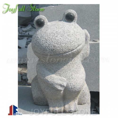 Lovely Stone Frog Carving for Garden 