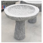 GBB-033-2, Outdoor Simple Stone Bird Bowl