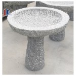 Garden Granite Birdbath on Pedestal