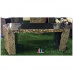 Basalt stone bench table set furnitures